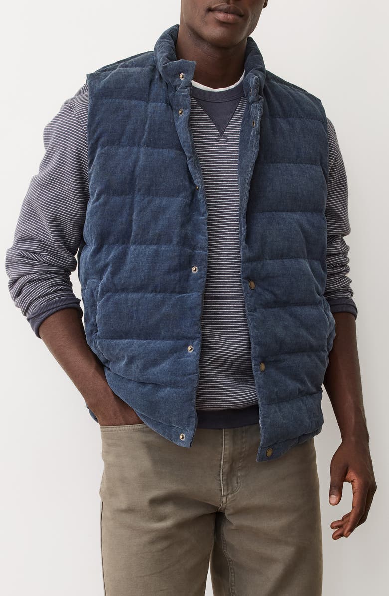 Marine Layer Palisades Quilted Cotton Corduroy Puffer Vest, Main, color,