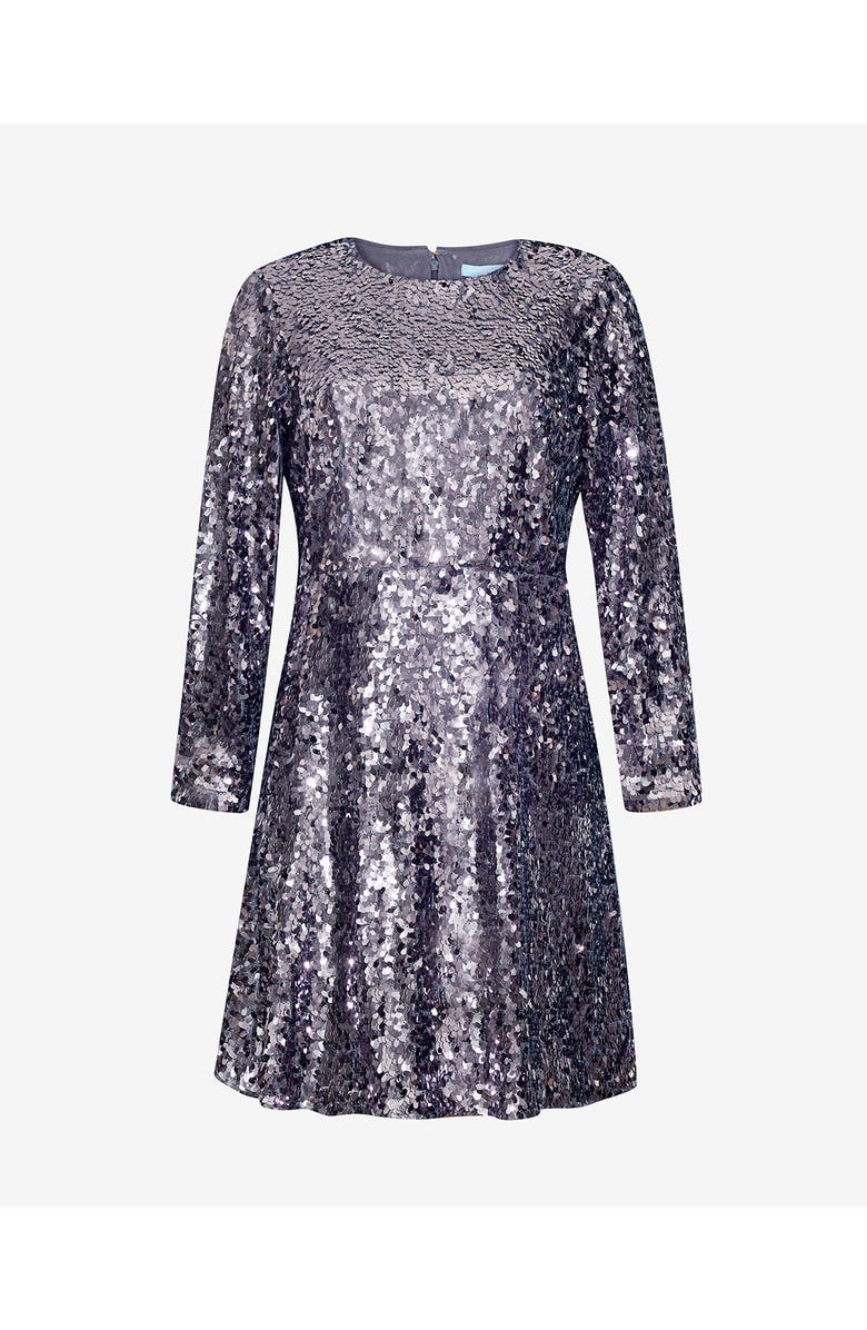 Draper James Ruby Mini Dress in Sequins, Alternate, color, Silver
