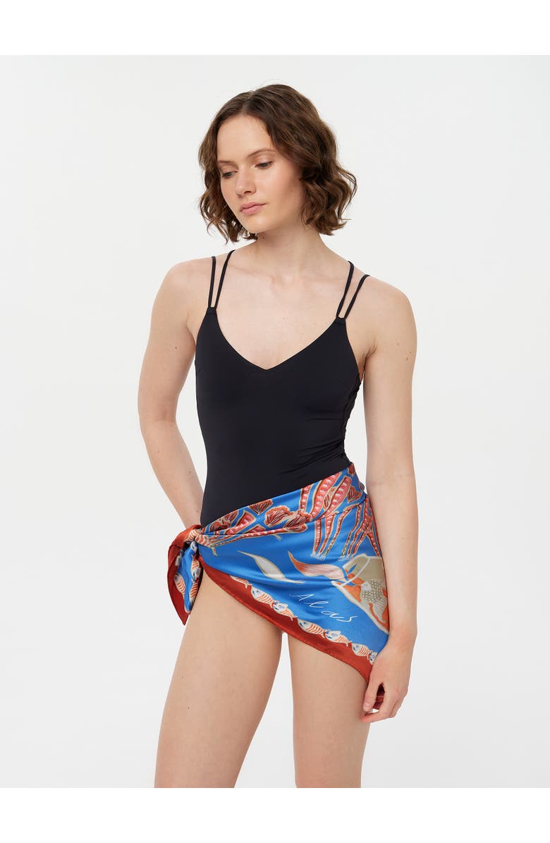 Alas The Reef Silk Bandana, Alternate, color, Print 'The Reef'