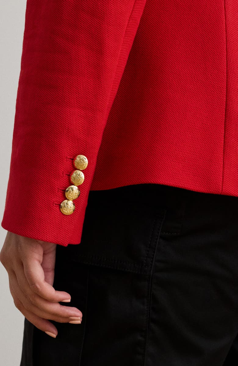 Lauren Ralph Lauren Bullion Jacquard Blazer, Alternate, color, Ralph Red