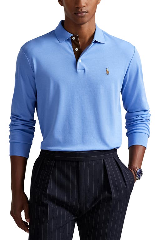 Polo Ralph Lauren Classic Fit Soft Cotton Long-sleeve Polo Shirt In Blue