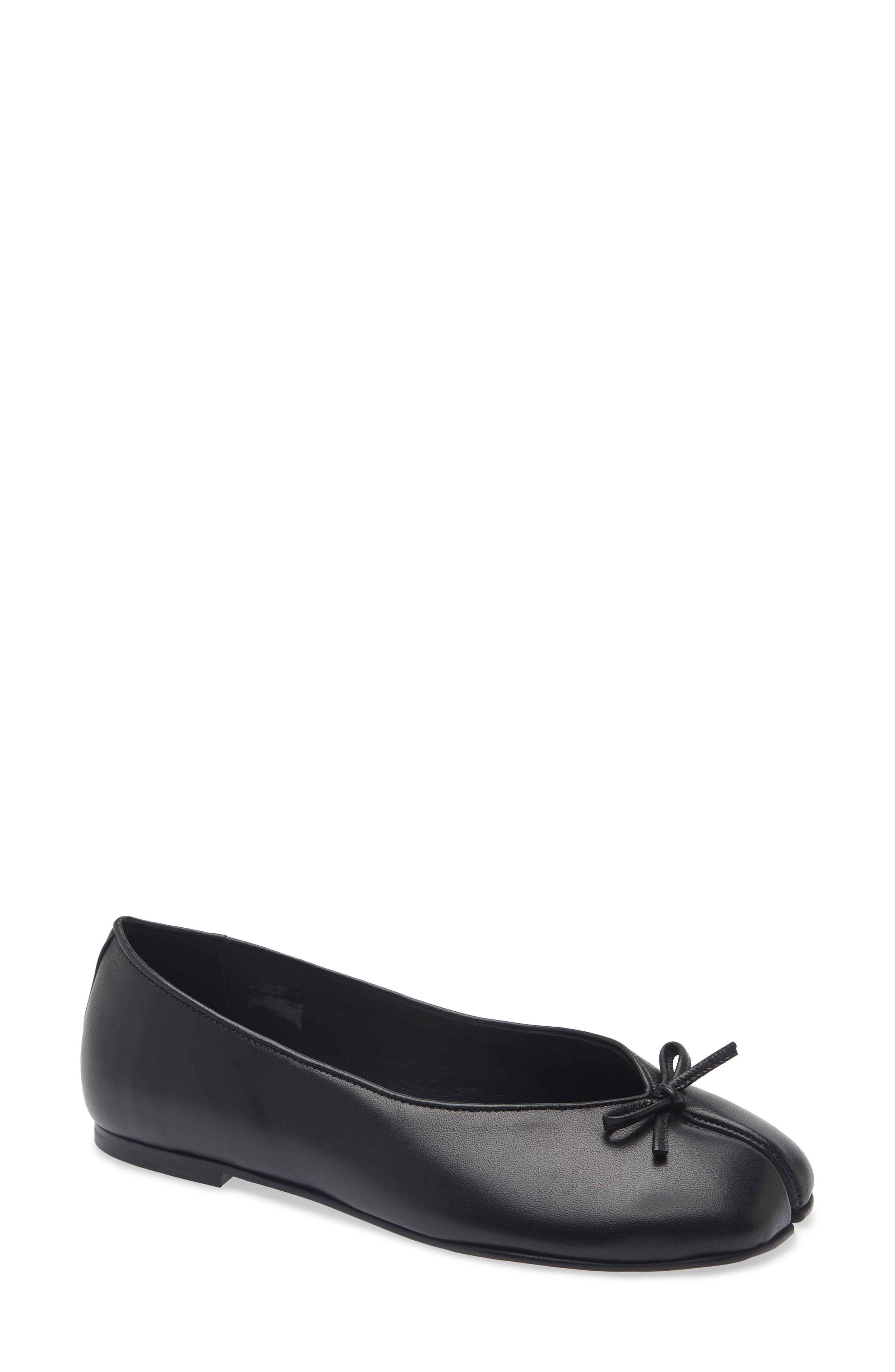 Sandy Liang Split Toe Ballet Flat, Main, color, Black