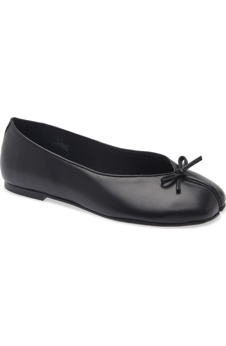 Sandy Liang Split Toe Ballet Flat, Main, color, Black