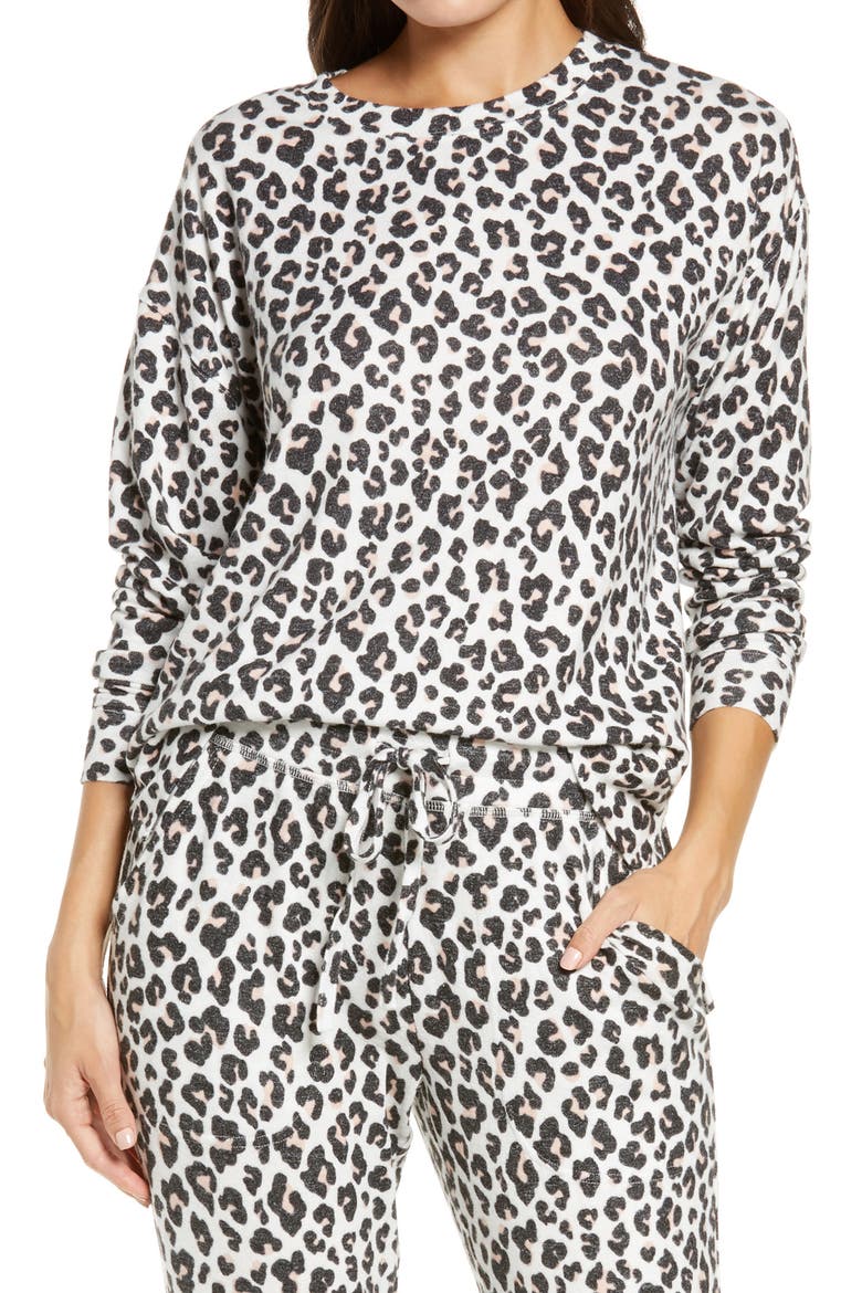 Comfy Sleep Top, Main, color, IVORY EGRET AFRICAN LEOPARD