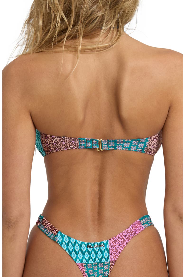 Patch it Up Bandeau Bikini Top, Alternate, color, BLUE MULTI