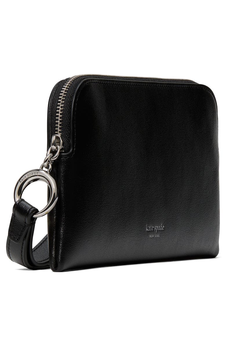 Kate Spade New York halo leather medium wristlet, Alternate, color, Black