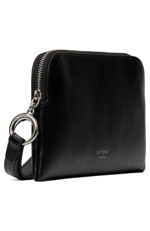 Kate Spade New York Halo Leather Medium Wristlet In Black