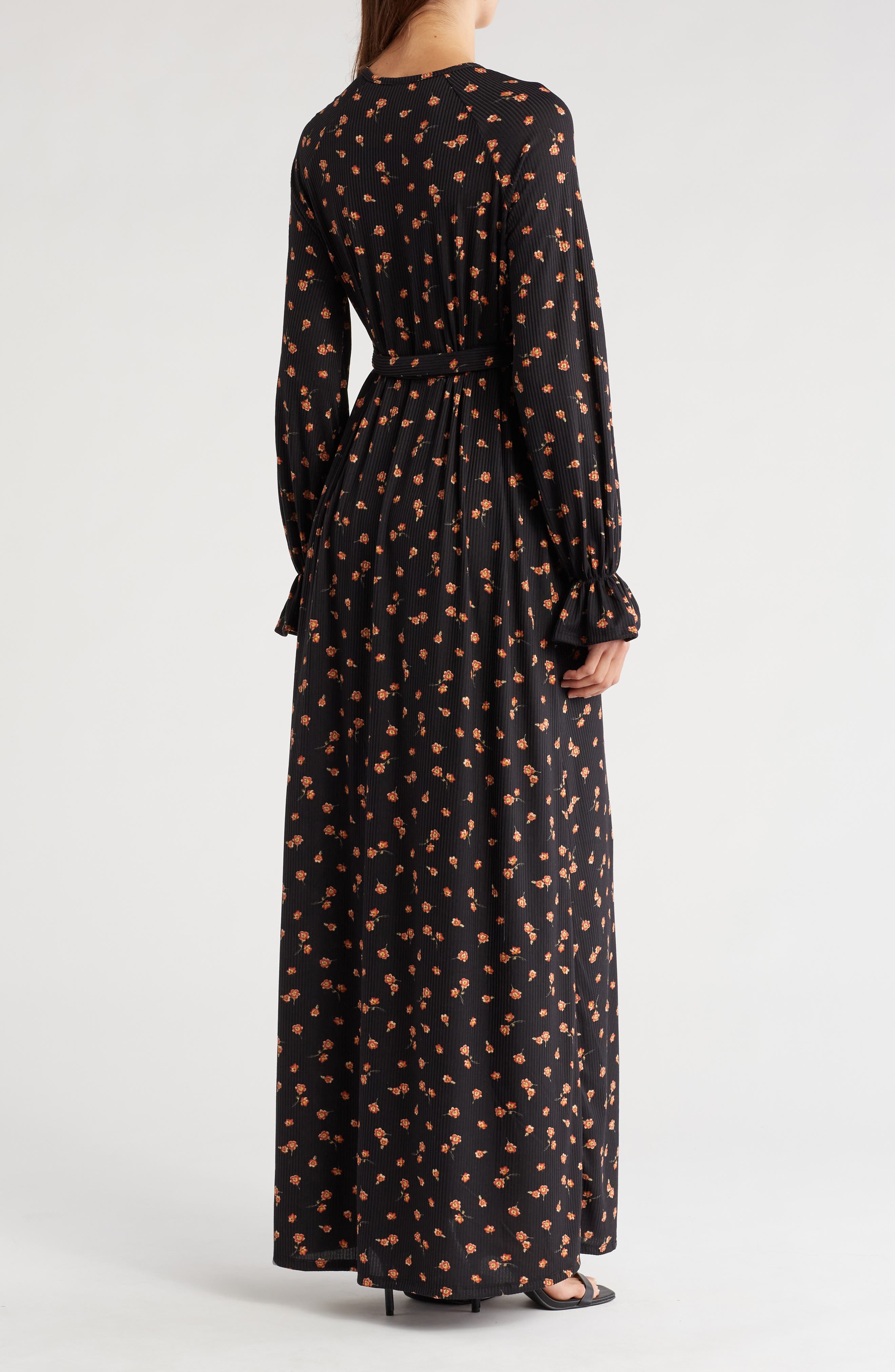 Ruffle Cuff Long Sleeve Maxi Dress - image 4
