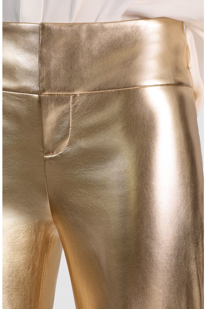 Metallic Faux Leather Pants, Alternate, color, GOLD