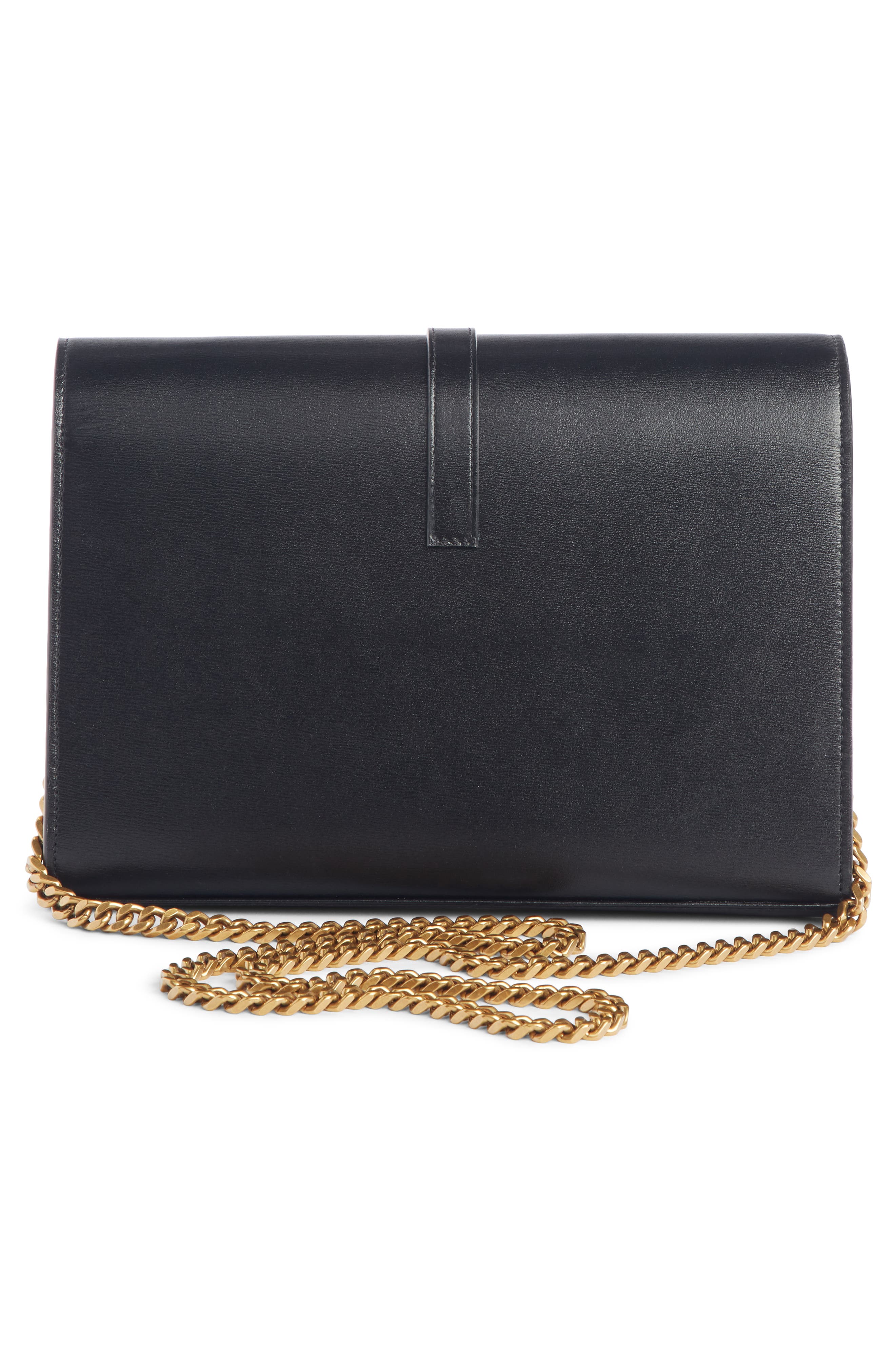 Sulpice Colorblock Leather Shoulder Wallet, Alternate, color, NERO/ CREMA SOFT