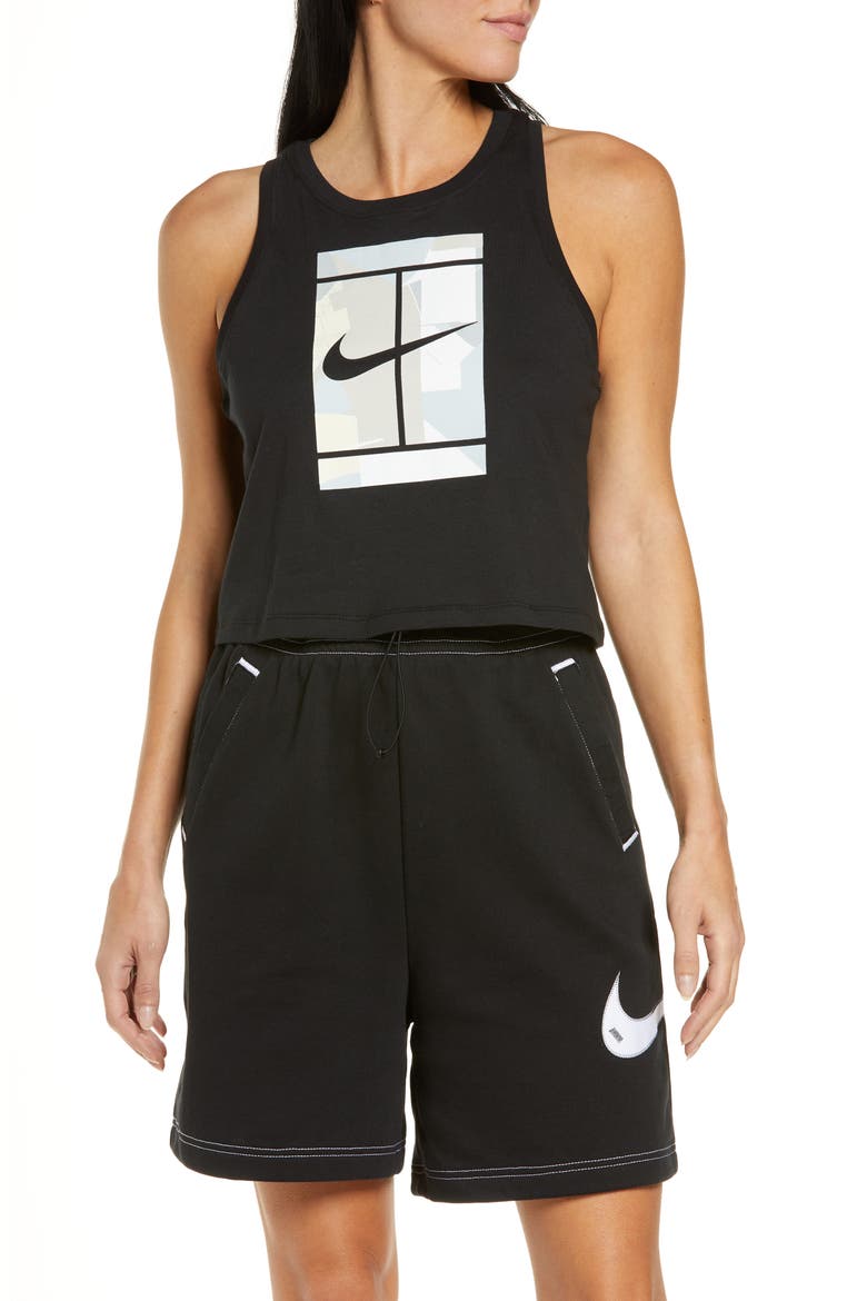 Court Cotton Tank, Main, color, BLACK