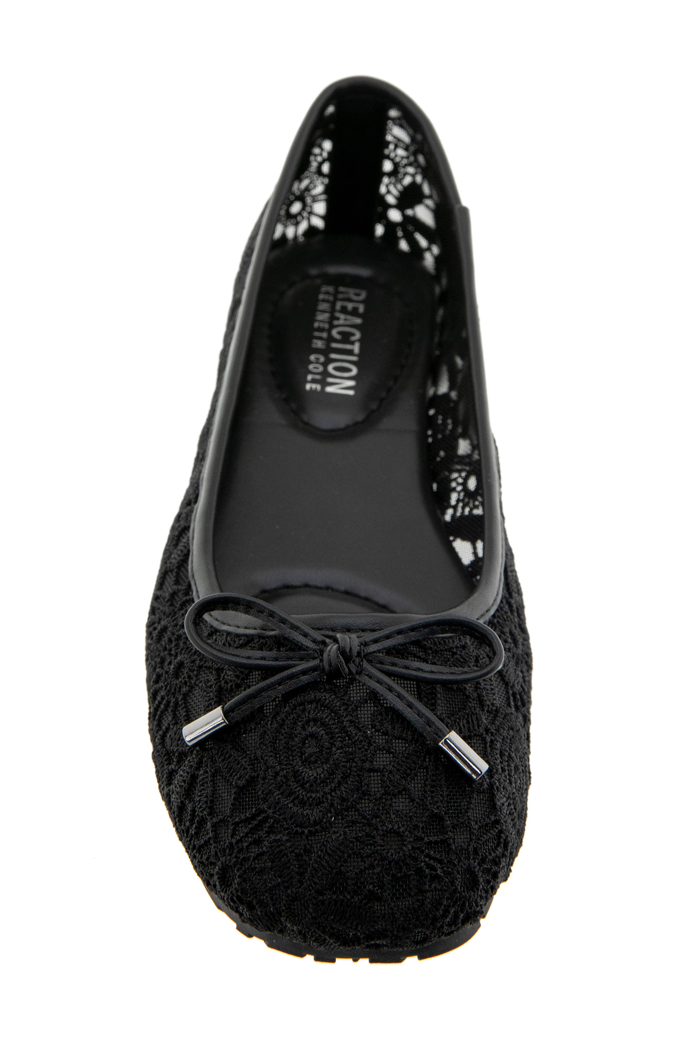 Reaction Kenneth Cole Elstree Mesh Ballet Flat, Alternate, color, Black Lace