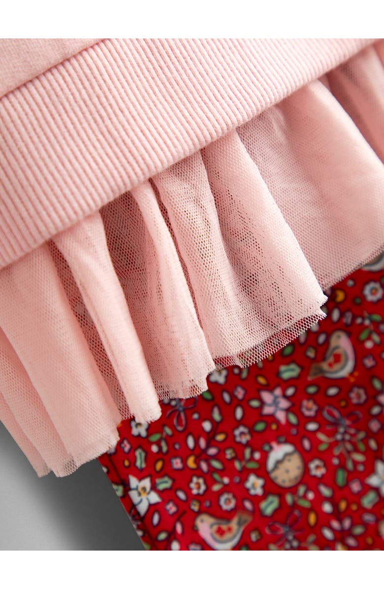 JOJO MAMAN BEBE Kids' Holiday Reindeer Sequin Appliqé Cotton Sweatshirt & Leggings Set, Alternate, color, Pink