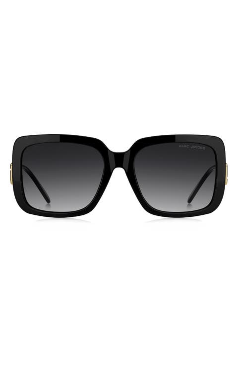 57mm Gradient Square Sunglasses