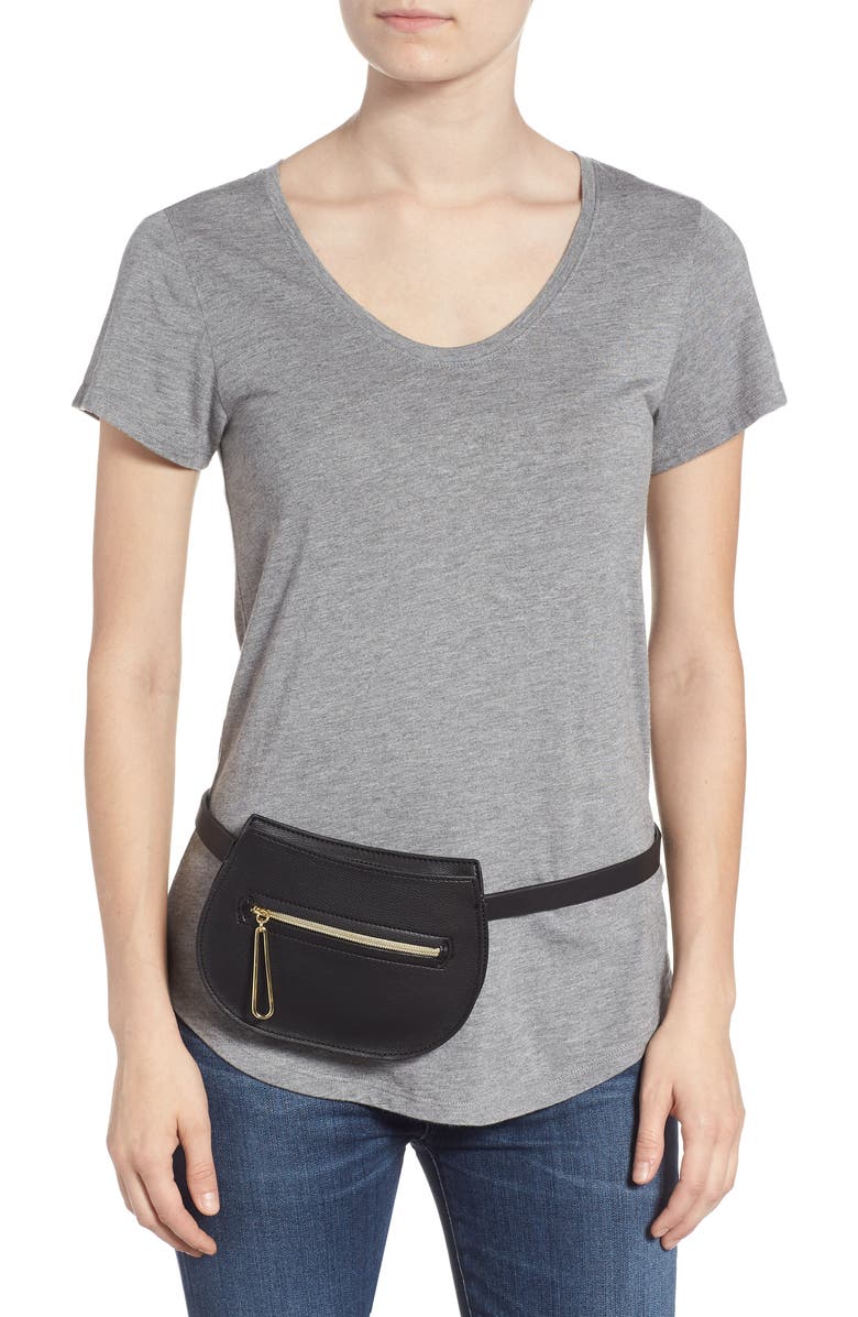 Danielle Nicole Trish Faux Leather Belt Bag, Alternate, color,