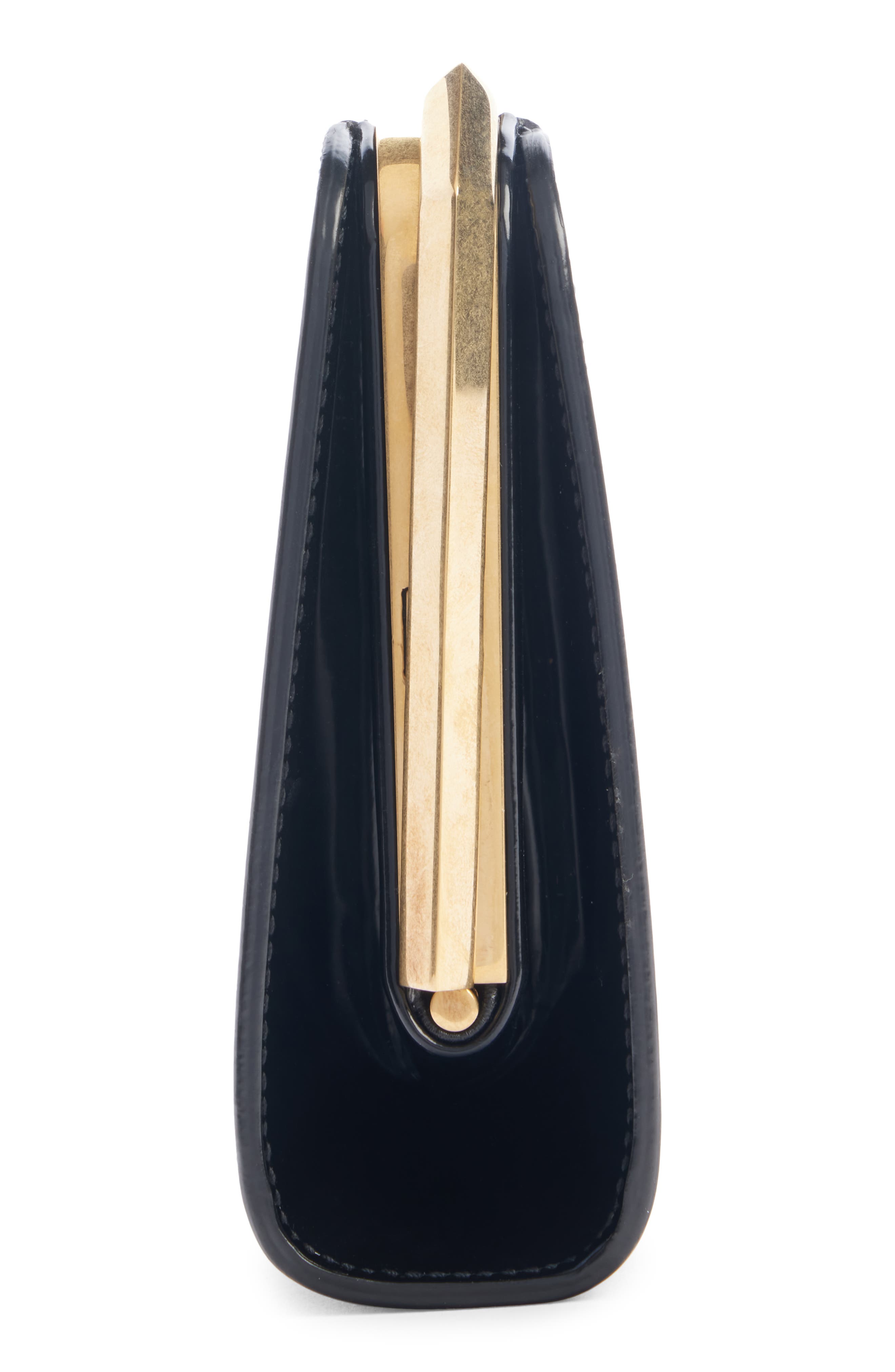 Saint Laurent SLP Patent Leather Frame Clutch, Alternate, color, 