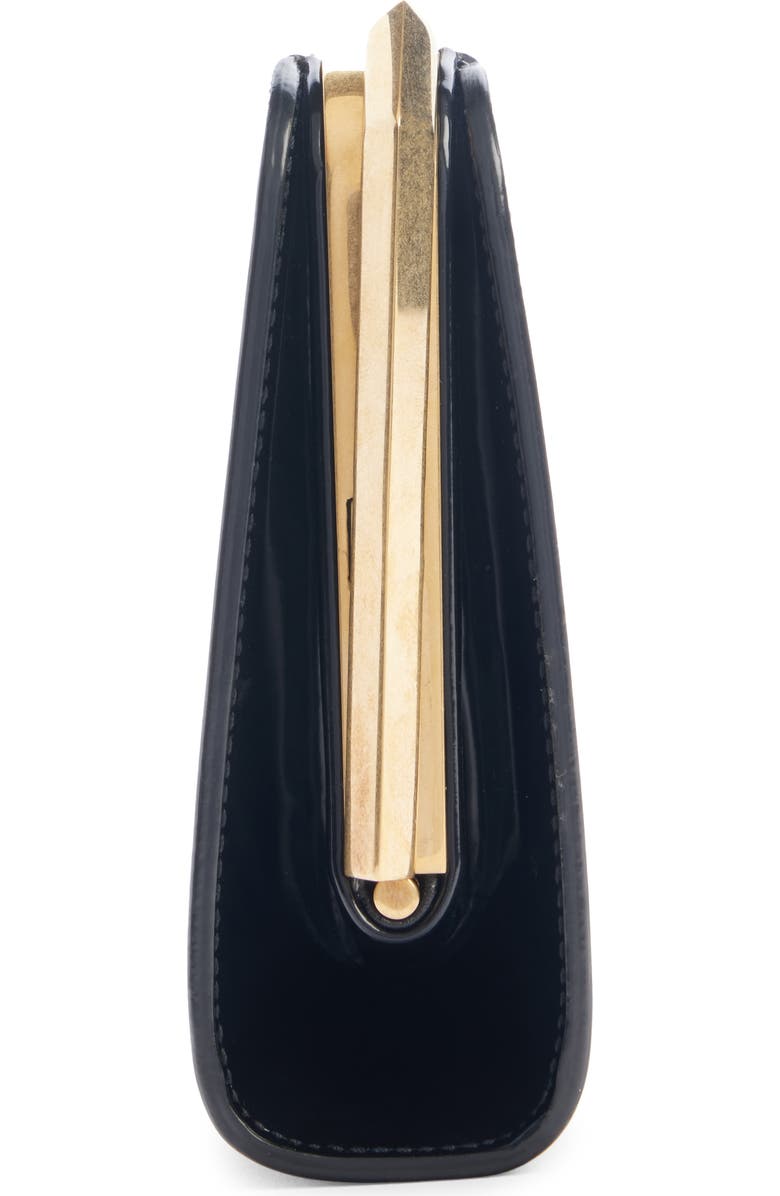 Saint Laurent SLP Patent Leather Frame Clutch, Alternate, color,