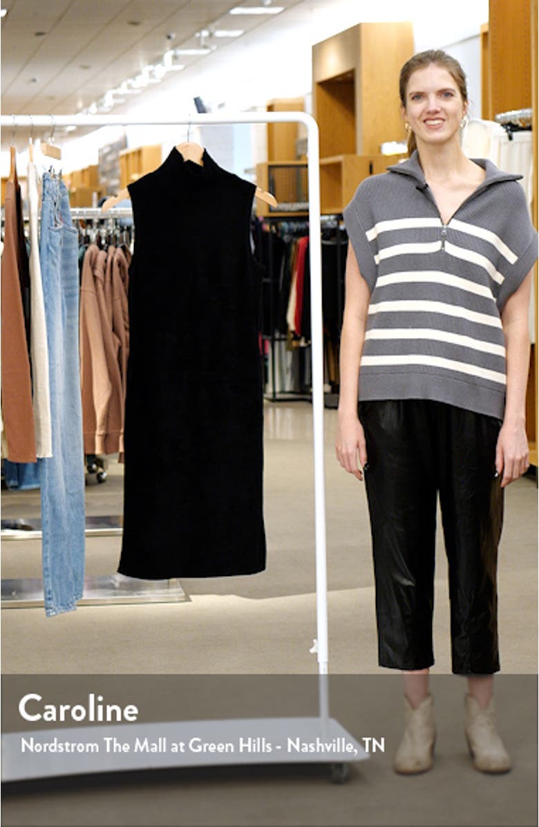 Off the Shoulder Long Sleeve Stretch Velvet Dress, sales video thumbnail