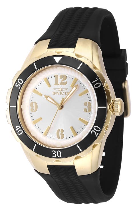 Angel Silicone Strap Quartz Watch, 38mm