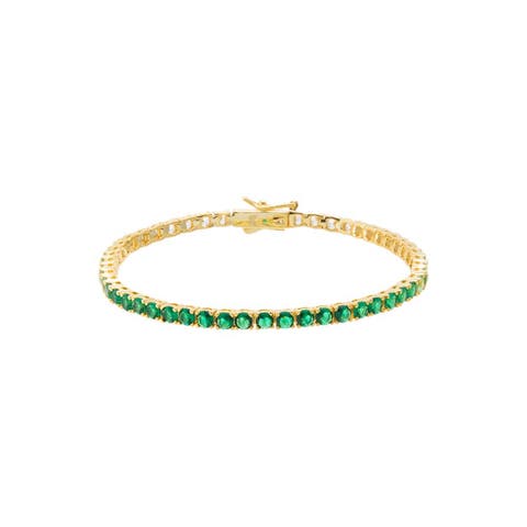 Green Ombre CZ Tennis Bracelet