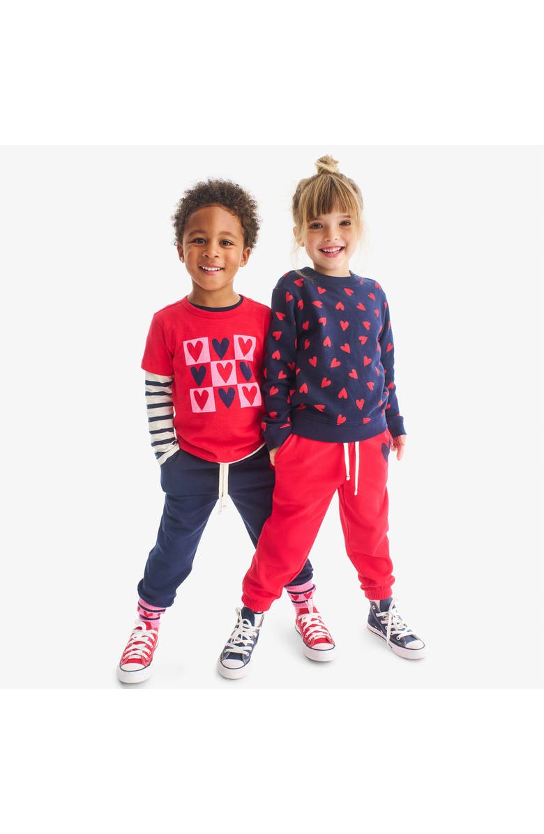 Primary Kids Rainbow Candy Hearts Tee, Alternate, color, Lollipop Block Hearts