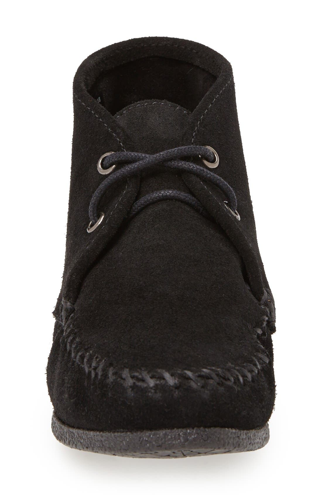 Chukka Wedge Bootie, Alternate, color, BLACK