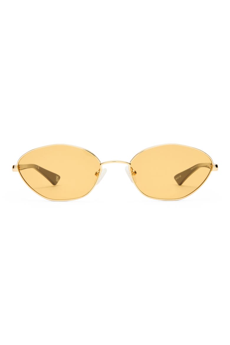 Le Bebe 58mm Oval Sunglasse, Main, color, GOLD / AMBER TINT