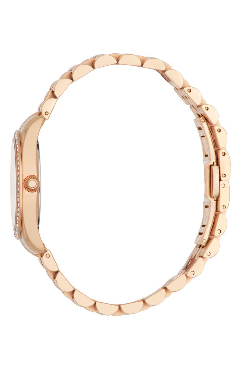 Roberto Cavalli Crystal Bracelet Watch, 31mm, Alternate, color, Rose Gold