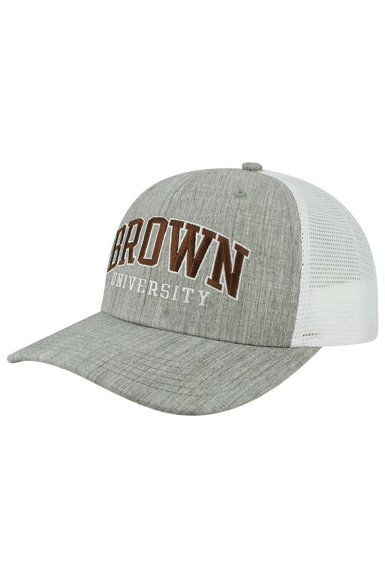 Men's Heather Gray/White Brown Bears Arch Trucker Snapback Hat, Main, color, Heather Gray