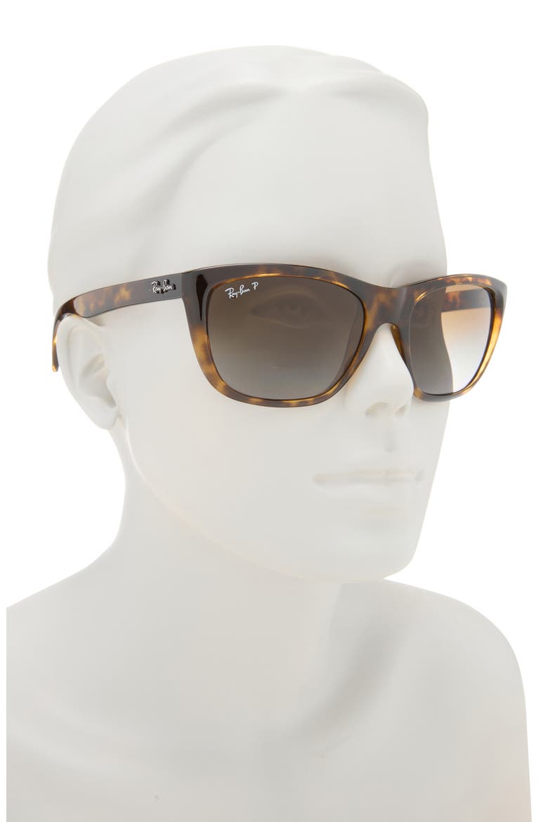 57mm Square Sunglasses, Alternate, color, HAVANA