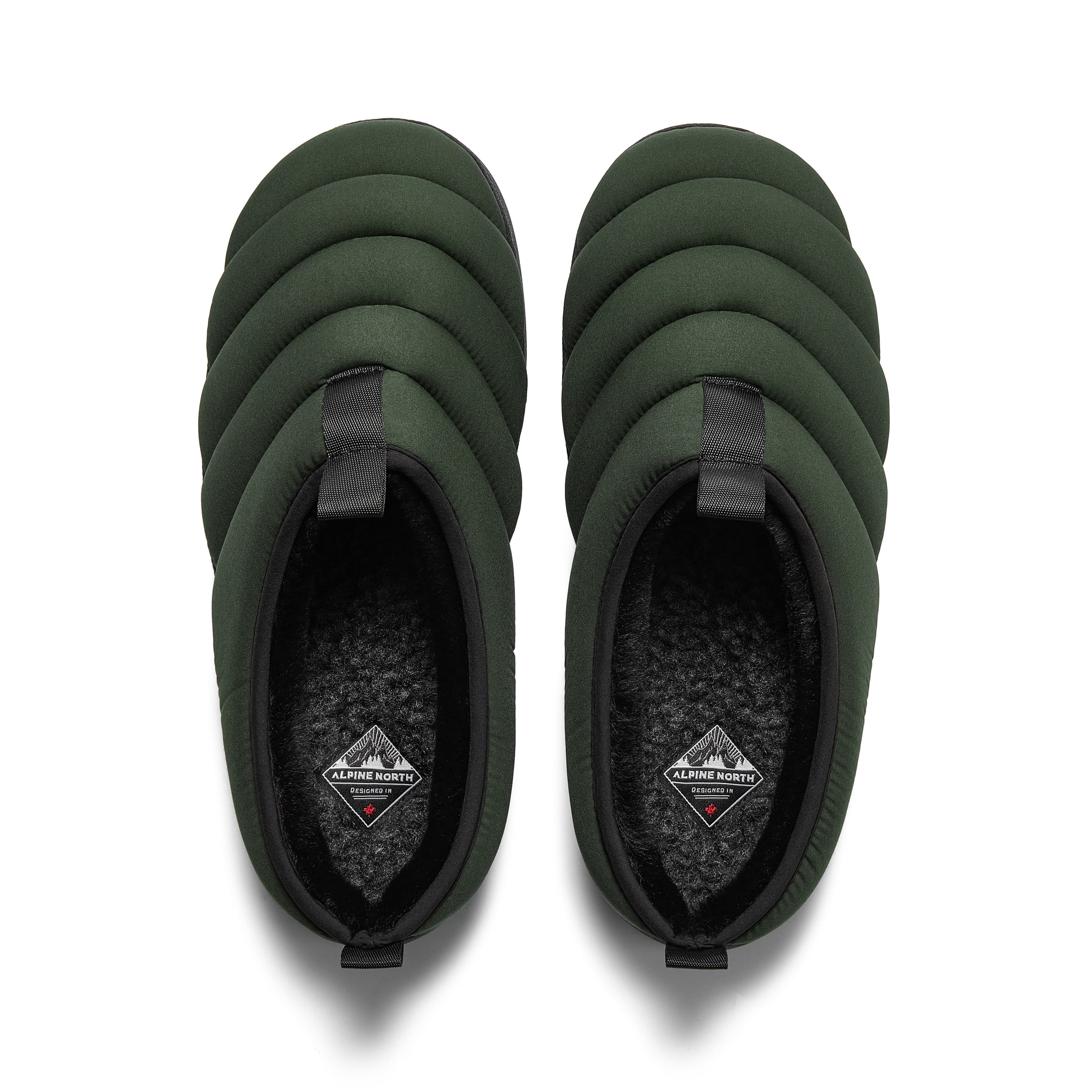 Seaton - Insulated Puffer Slippers, Alternate, color, DARK GREEN