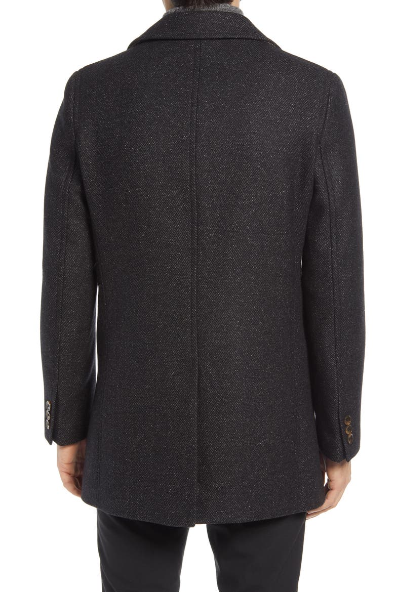 Loch Herringbone Peacoat, Alternate, color, GREY
