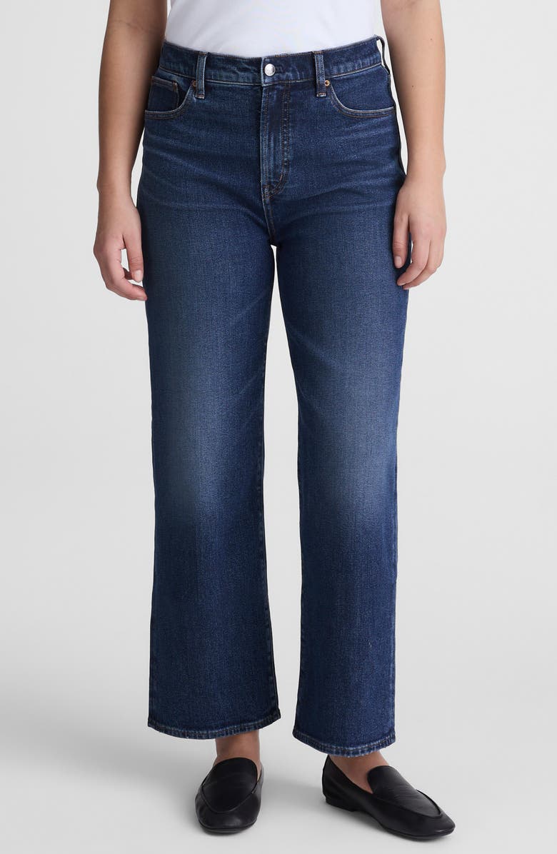 Madewell The Perfect Vintage High Waist Crop Wide Leg Jeans, Alternate, color, Midnight Waters Wash
