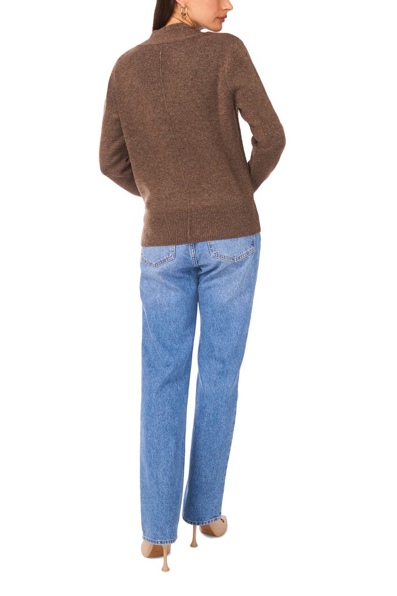 Surplice V-Neck Sweater, Alternate, color, MEDIUM BROWN