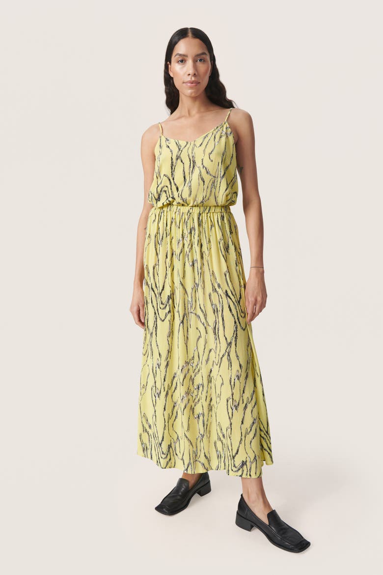 Zaya Elastic Waist Maxi Skirt, Alternate, color, Endive Traces