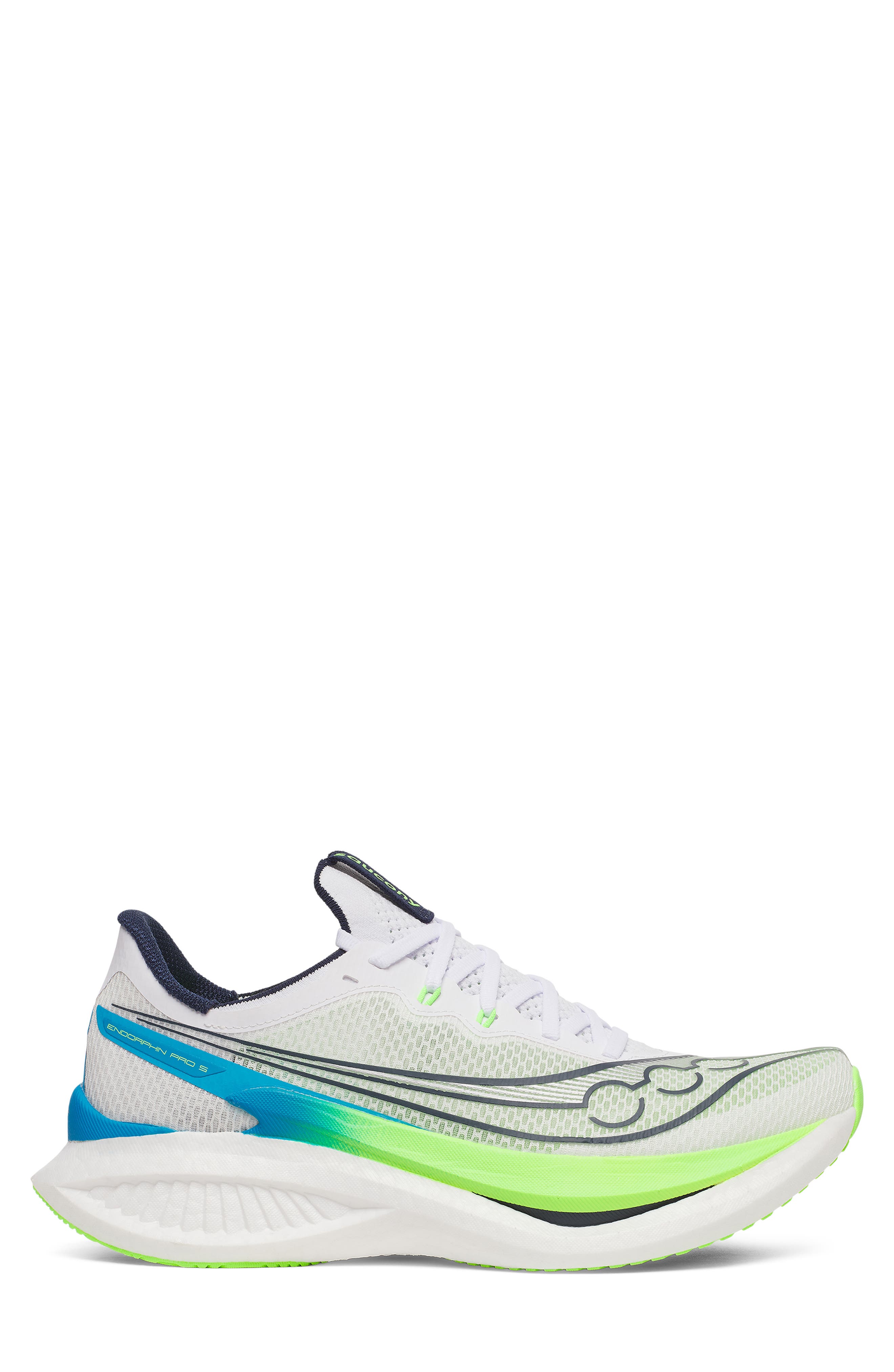 Saucony Endorphin Pro 5 Racing Shoe, Alternate, color, White/ Slime