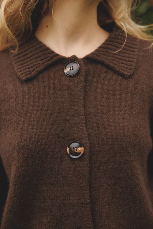 Vir Vita Kaia Cardigan In Brown