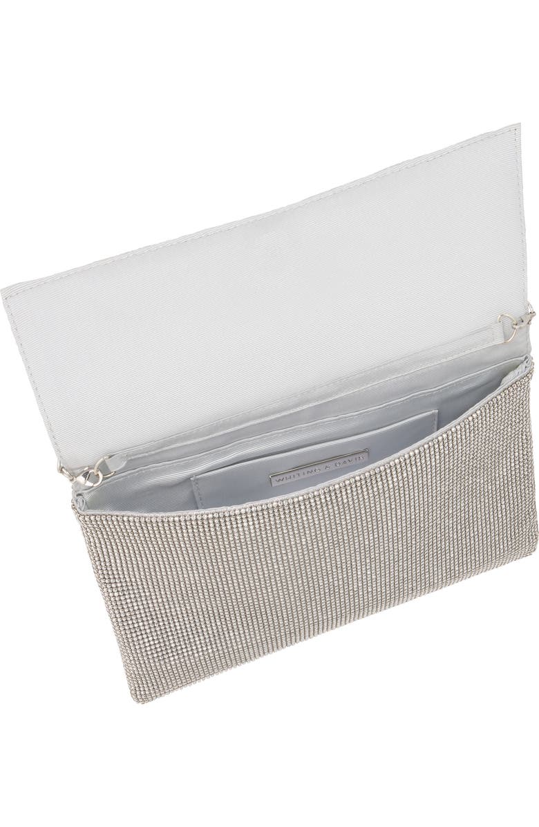 Whiting & Davis Gemma Crystal Clutch, Alternate, color, Pewter
