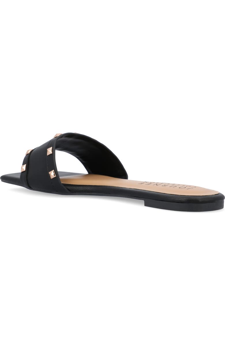 Journee Collection Treena Studded Flat Slide Sandal, Alternate, color,