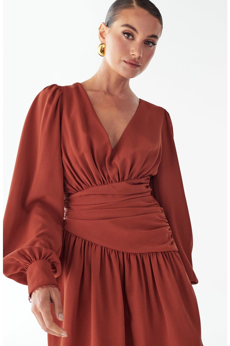 Merry Mini Dress, Alternate, color, Copper
