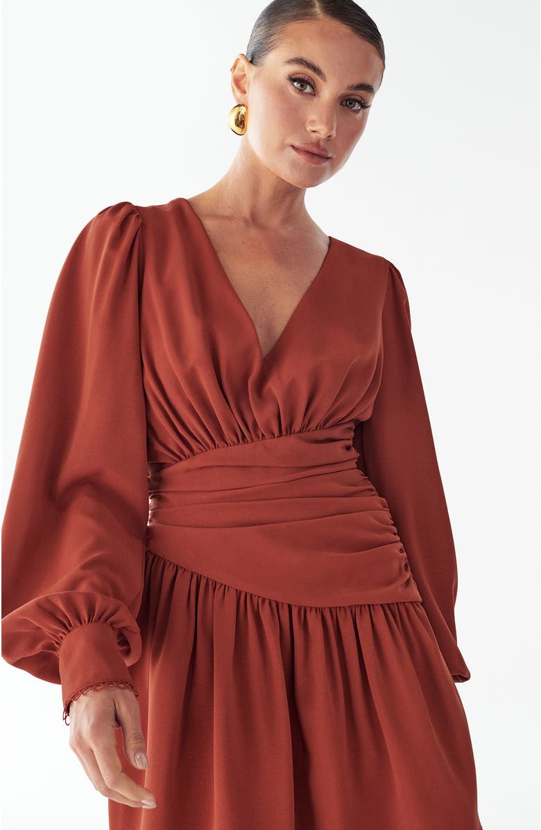 BWLDR Merry Mini Dress, Alternate, color, Copper