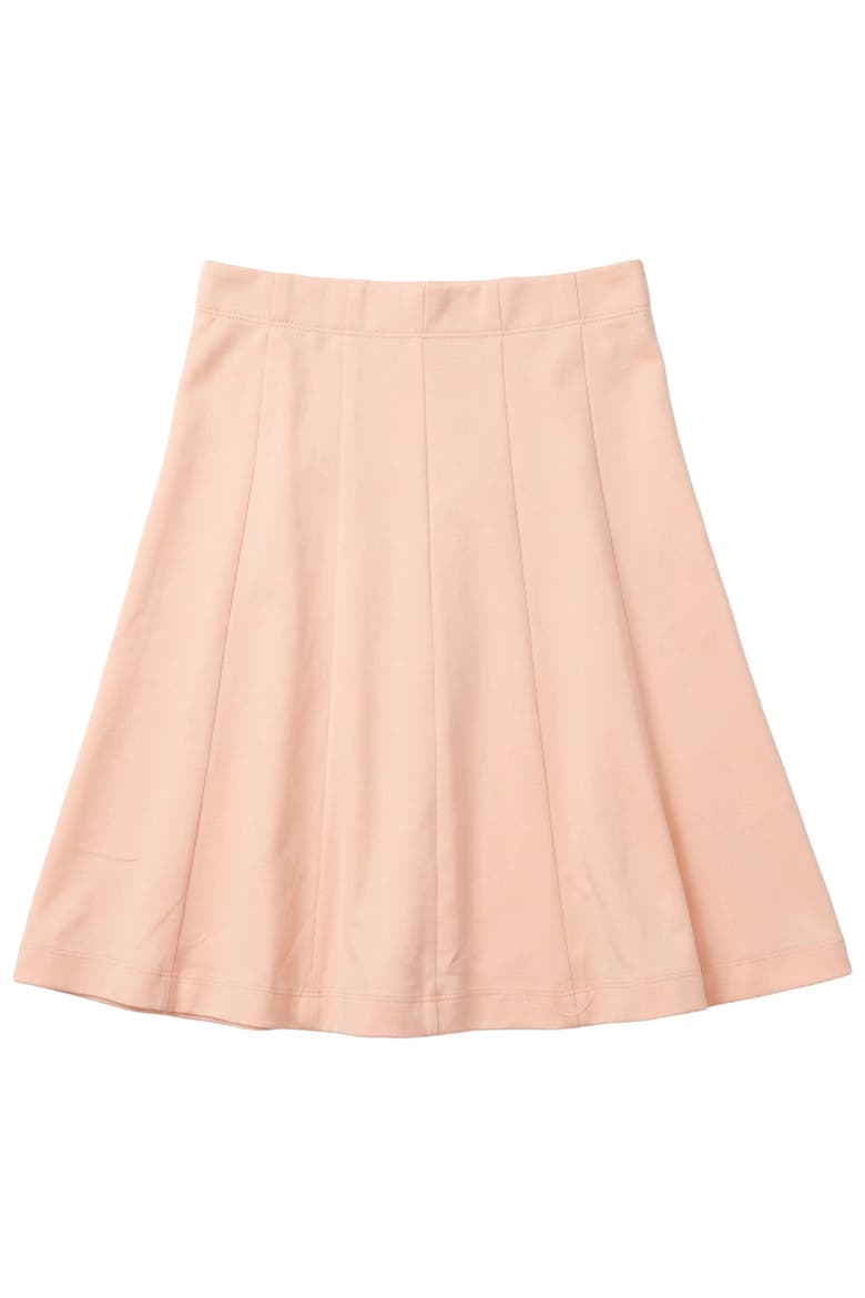 Girls Cotton Spandex Midi Panel Skirt, Main, color, Apricot