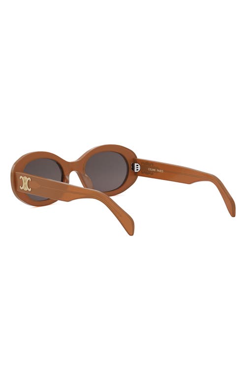 Celine Triomphe 52mm Oval Sunglasses In Brown