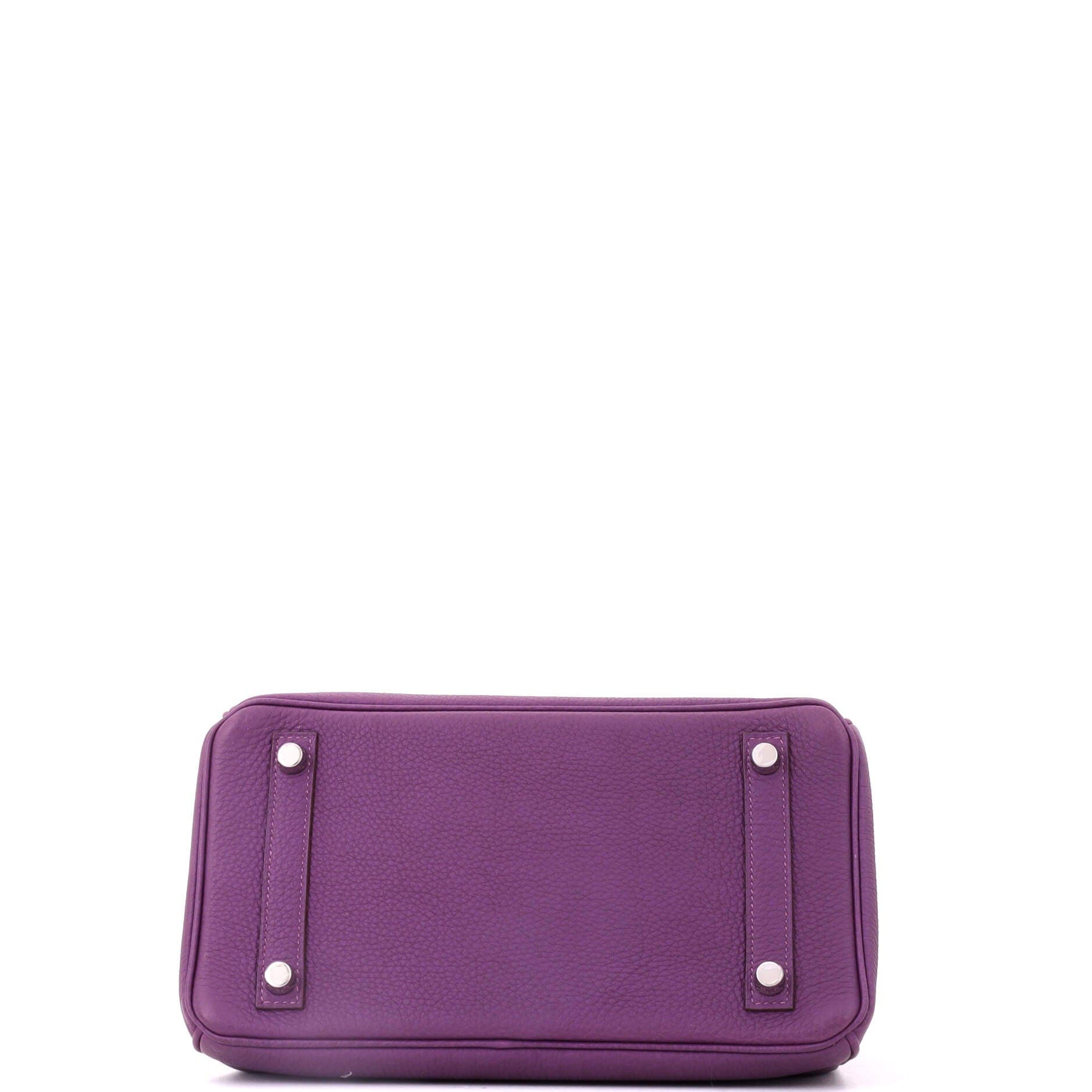 Pre-Owned Hermes Birkin Handbag Purple Togo with Palladium Hardware 25, Alternate, color, Anemone