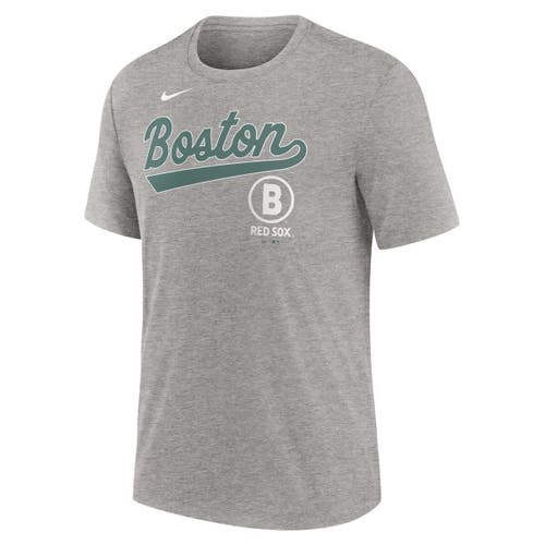 Nike Heather Charcoal Boston Red Sox 2025 City Connect Performance Tri-blend T-shirt