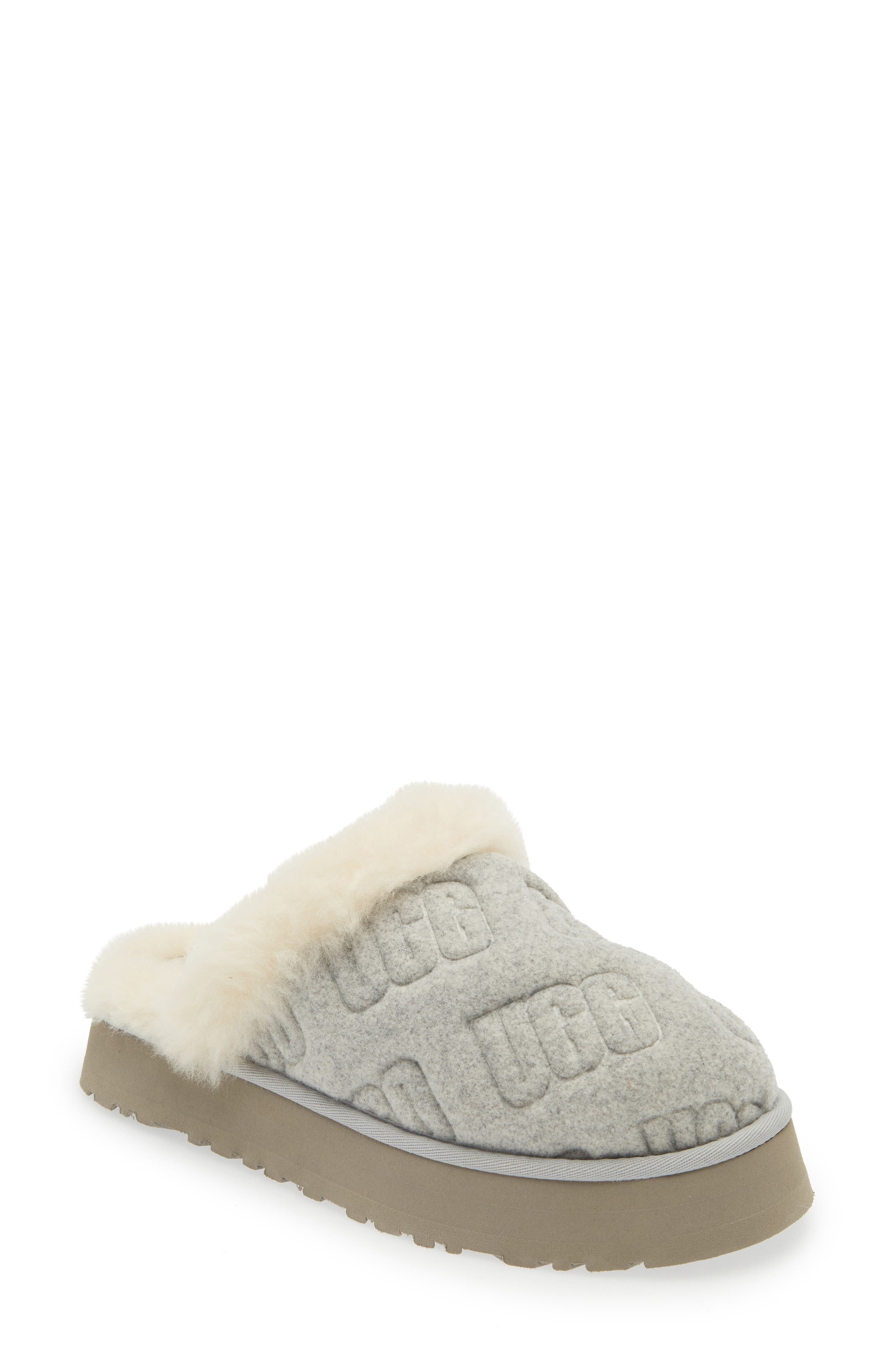 UGG<sup>®</sup> Disquette Felted Shearling Lined Slipper, Main, color, 