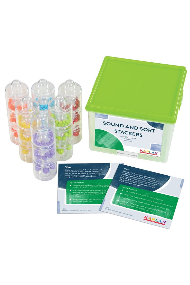 Sound and Sort Stackers - Set of 18, Alternate, color, Multicolor