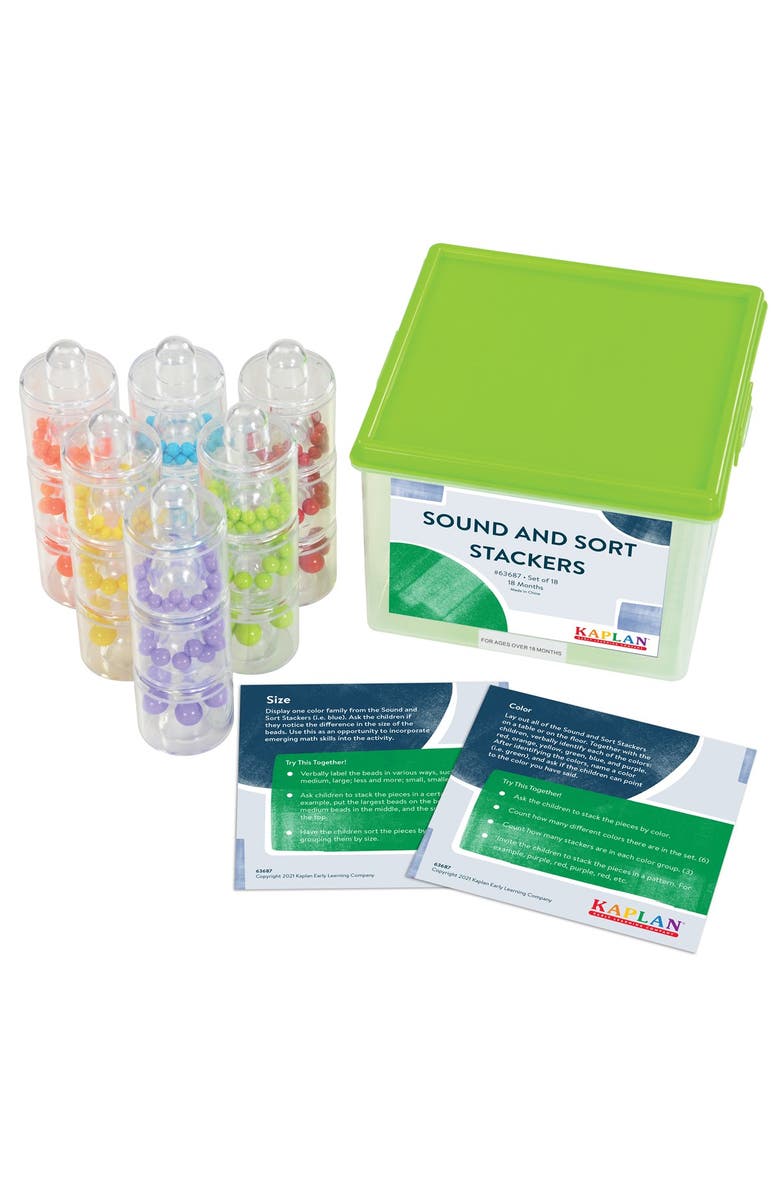 Kaplan Early Learning Company Sound and Sort Stackers - Set of 18, Alternate, color, 