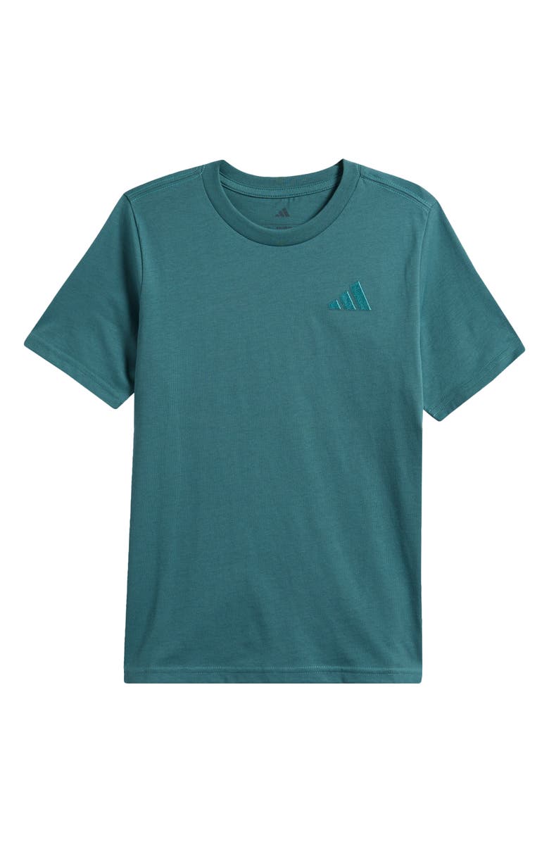 adidas Kids' Small Embroidered Logo Cotton T-Shirt, Main, color,