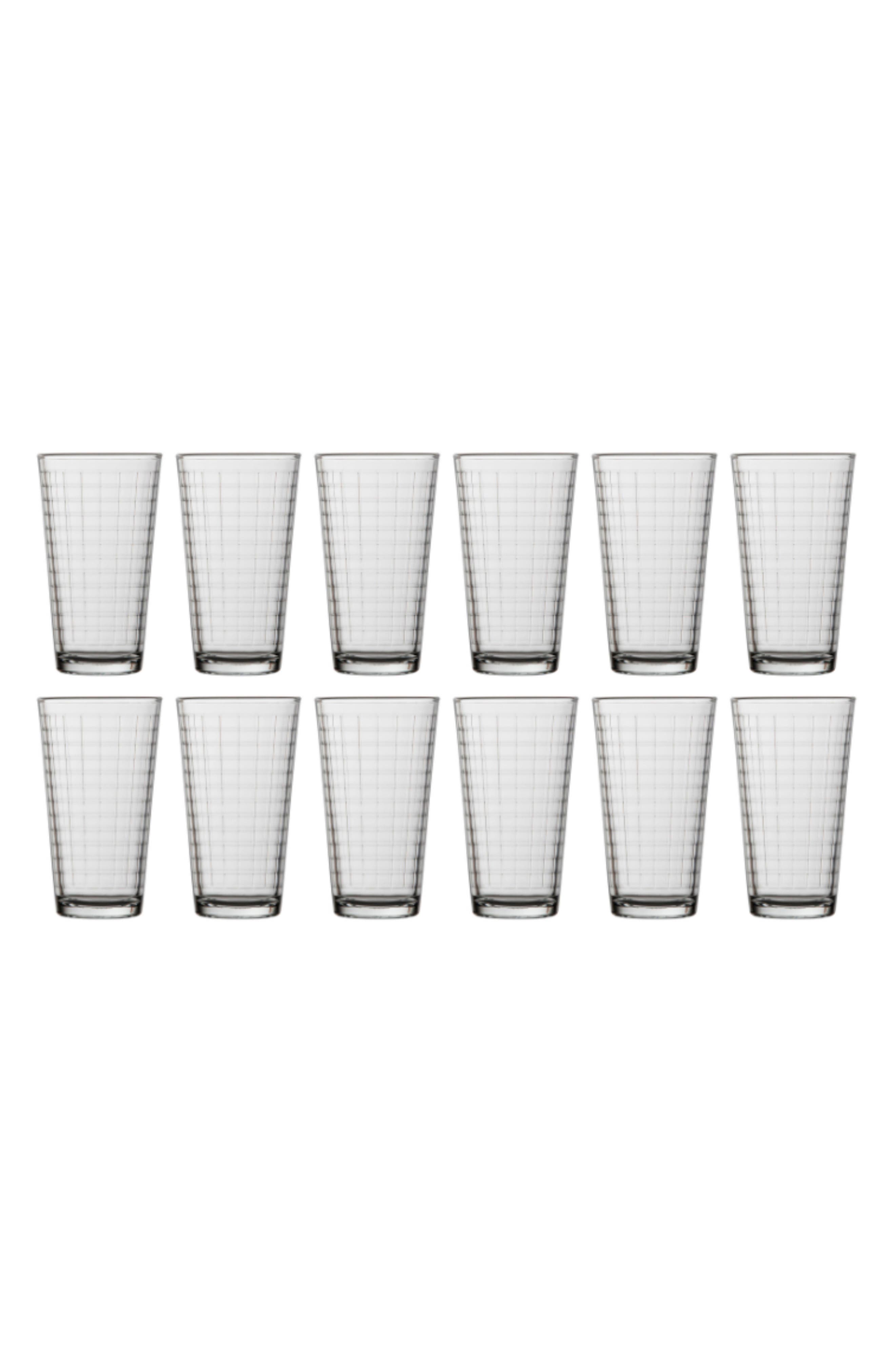 Fortessa Ornamento Grata Set of 12 Mixing Glasses